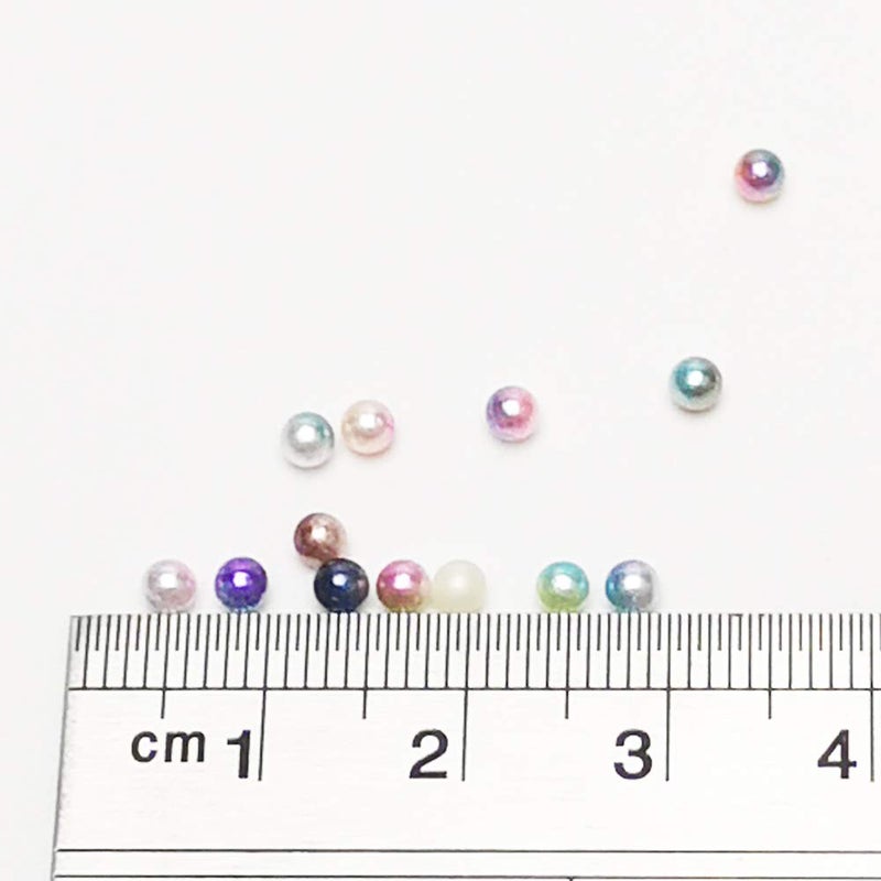 Chenkou Craft 12000pcs 2.8mm Assorted 15 Gradient Colors No Hole Round Ball Bead Scrapbooking Craft DIY Beads Decoration + Plastic Box (Gradient Colors, 2.8mm) - Image 4